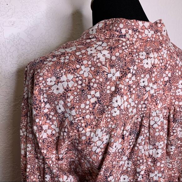 Anthropologie Pilcro Sasha pink floral button down shirt size Extra Small XS - Picture 14 of 15
